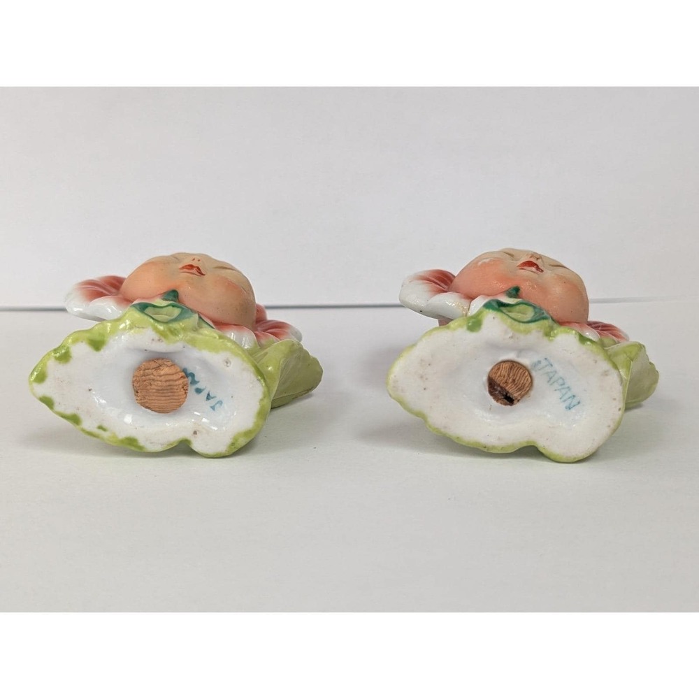 VTG Anthropomorphic Flower, Sunflower, Salt & Pepper Shakers Novelty JAPAN Sleep - Picture 12 of 16